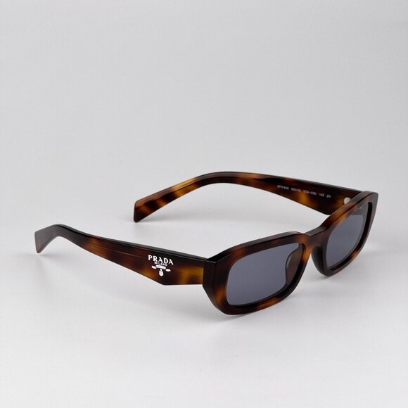 Prada PRB06S Rectangle Sunglasses – Havana Frame with Grey Lenses | Model 15W03N - Picture 5 of 10